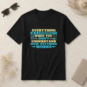 Pretty Everything Is A Conspiracy When You Don'T Understand How Anything Works V-Neck Shirt