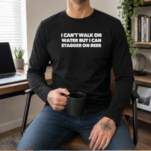 Premium I Can'T Walk On Water But I Can Stagger On Beer Long Sleeve Shirt