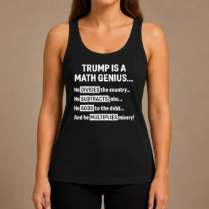 Top Premium Trump Is A Math Genius Divides The Country Subtracts Jobs Adds To The Debt Multiplies Misery Tank Top