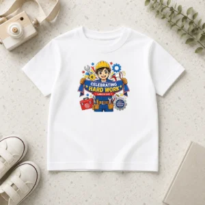Happy Pretty Labour Day Celebration Anime For Proud Workers Kids T-Shirt
