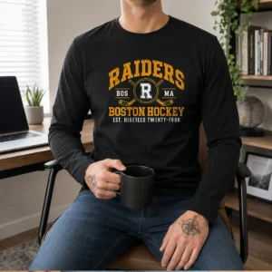 Funny Vintage Boston Raiders Hockey Fan Team Spirit Long Sleeve Shirt