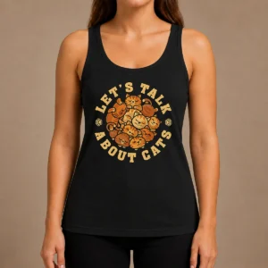 Funny Lets Talk About Cats Tank Top