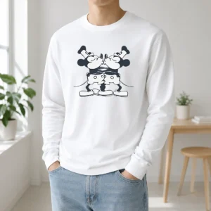 Original Steam Dreamboat Willie Navy Long Sleeve Shirt