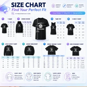 Size chart for Good Well Nevermind D20 Dice Roll One showing measurements in inches and centimeters