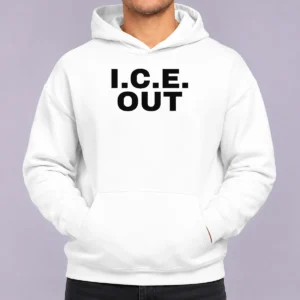 Official Wendy Ortiz ICE Out Hoodie in black with front graphic print and kangaroo pocket