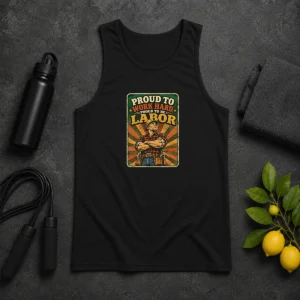 Top Labour Day Proud Blue Collar Worker Vintage Tank Top