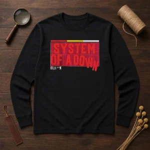 Hot System Of A Down Berlin Germany Olympiastadion On July 8 2026 Down Text Long Sleeve Shirt