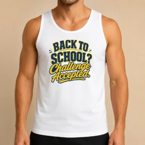 Nice Back To School Challenge Accepted Vector Shirt - Image 3