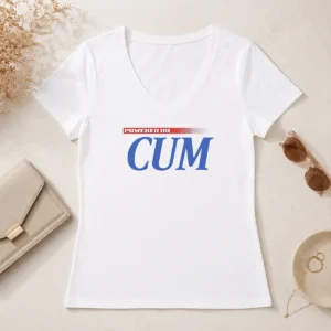 Good Powered By Cum V-Neck Shirt