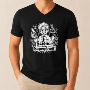 Hot Science Is My Superpower Line Art V-Neck Shirt