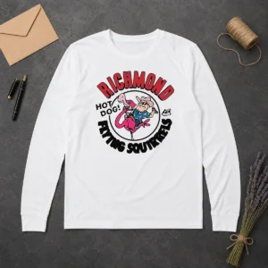 Good Richmond Flying Squirrels Hot Dog Flamingo Long Sleeve Shirt