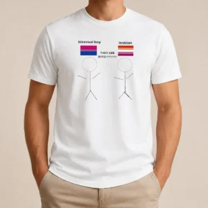 Nice Original Bisexual Boy Lesbian They Are Bff t shirt in unisex fit with colorful text design