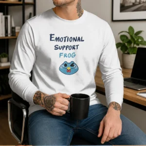 Funny Emotional Support Frog Fizzarolli Long Sleeve Shirt