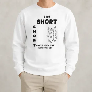Awesome Official I Am Short Short Will Kick The Shit Out Of You Cat Sweater