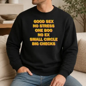 Funny Sex No Stress One Boo No Ex Small Circle Big Checks Sweater