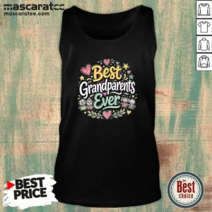 Official Best Grandparents Ever For Grandparents Doodle Typograp Tank Top