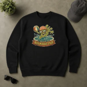 Nice Top Vintage Brain Muncher Splash Survivor Sweater
