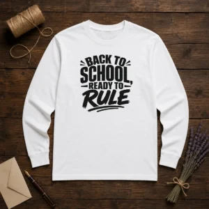 Official Back To School Ready To Rule Silhouette Long Sleeve Shirt