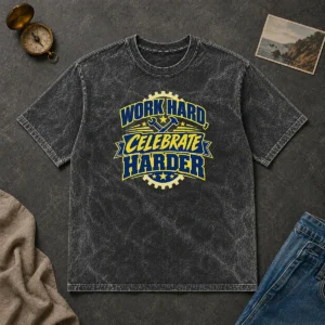 Good Labour Day Work Hard Celebrate Harder Vector Washed T-Shirt