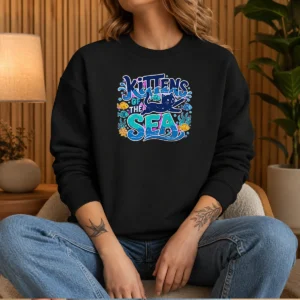 Official Kittens Of The Sea Typography Sweater