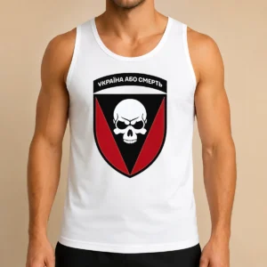 Nice Official Ukraine Or Death Skull Emblem Military Tactical Tank Top