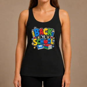 Pretty Fun Back To School Typography Tank Top