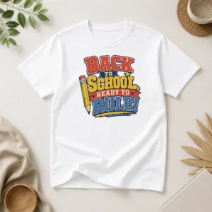 Funny Hot Back To School Ready To Rule Retro Distressed