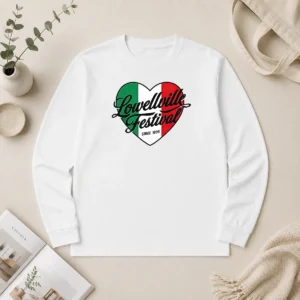 Top Hot Lowellville Festival Since 1895 Italian Heart Long Sleeve Shirt