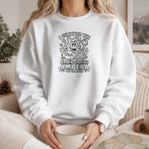 Pretty Brain Eating Amoeba Splash Line Art Sweater