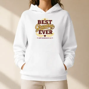 Good Hot Grandparents Day Best Grandma Ever Typography Hoodie