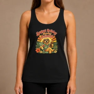 Awesome August Holiday Vintage Dog Chillout Tank Top