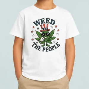 Awesome Nice Weed The People Cannabis Uncle Sam Character Patriotic Leaf Symbol Kids T-Shirt