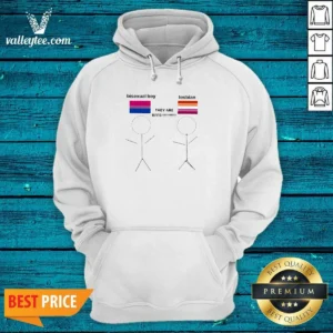 Funny Bisexual Boy Lesbian They Are Bff Hoodie in black with front graphic print, unisex pullover sweatshirt