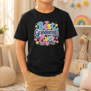 Pretty Best Grandparents Ever Doodle Kids T-Shirt