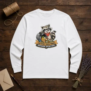 Awesome Jimothy Trash Panda Funny Humor Vector Long Sleeve Shirt with vibrant graphic print on comfortable cotton fabric