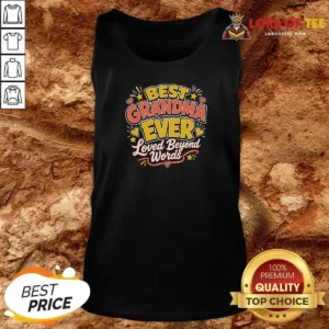 Pretty Grandparents Day Best Grandma Ever Cartoon Tank Top