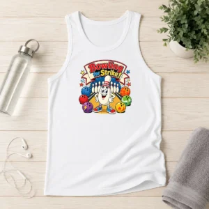 Funny Official Bowling For Strike Cartoon Tank Top