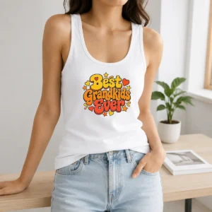 Pretty Groovy Retro Grandkids Celebration Tank Top