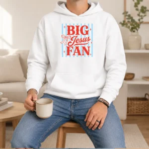 Hot Big Jesus Fan Retro Striped Hoodie