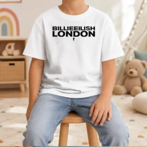 Original Billie Eilish London Tour Concert Music Kids T-Shirt