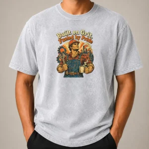 Hot Pretty Labour Day Vintage Pride For Hardworking Souls Washed T Shirt in soft faded fabric with classic crew neck