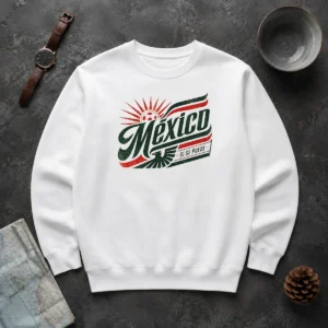 Original Mexico Soccer S Se Puede Vintage Sweater in classic crewneck style with bold graphic print