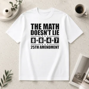 Happy Nice The Math Does Not Lie 8 Plus 6 Plus 4 Plus 7 25th Amendment Politics