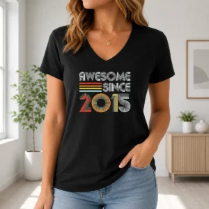 Nice Top Since 2015 Vintage V-Neck Shirt