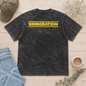 Pretty Remigration Design Washed T-Shirt