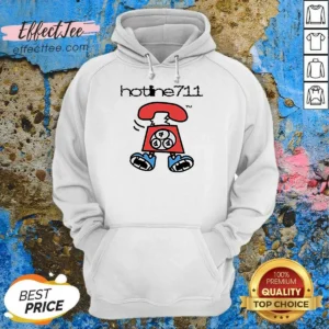 Funny Telephone Cartoon Hotline711 Hoodie