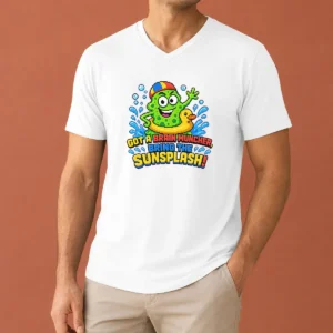 Good Awesome Brain Muncher Sunsplash Pixel V-Neck Shirt