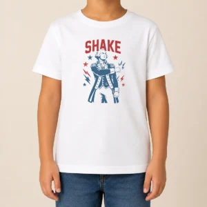 Funny Shake Ben Franklin Fourth Of July America 2026 Kids T-Shirt