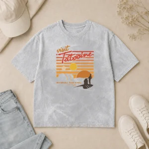 Hot Original Visit Tatooine Travel Bureau Washed T-Shirt
