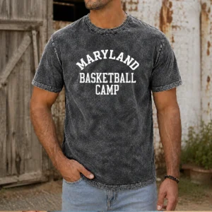 Funny Maryland Basketball Camp Washed T-Shirt